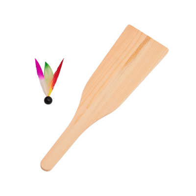 Vợt cầu mây gỗ kèm cầu